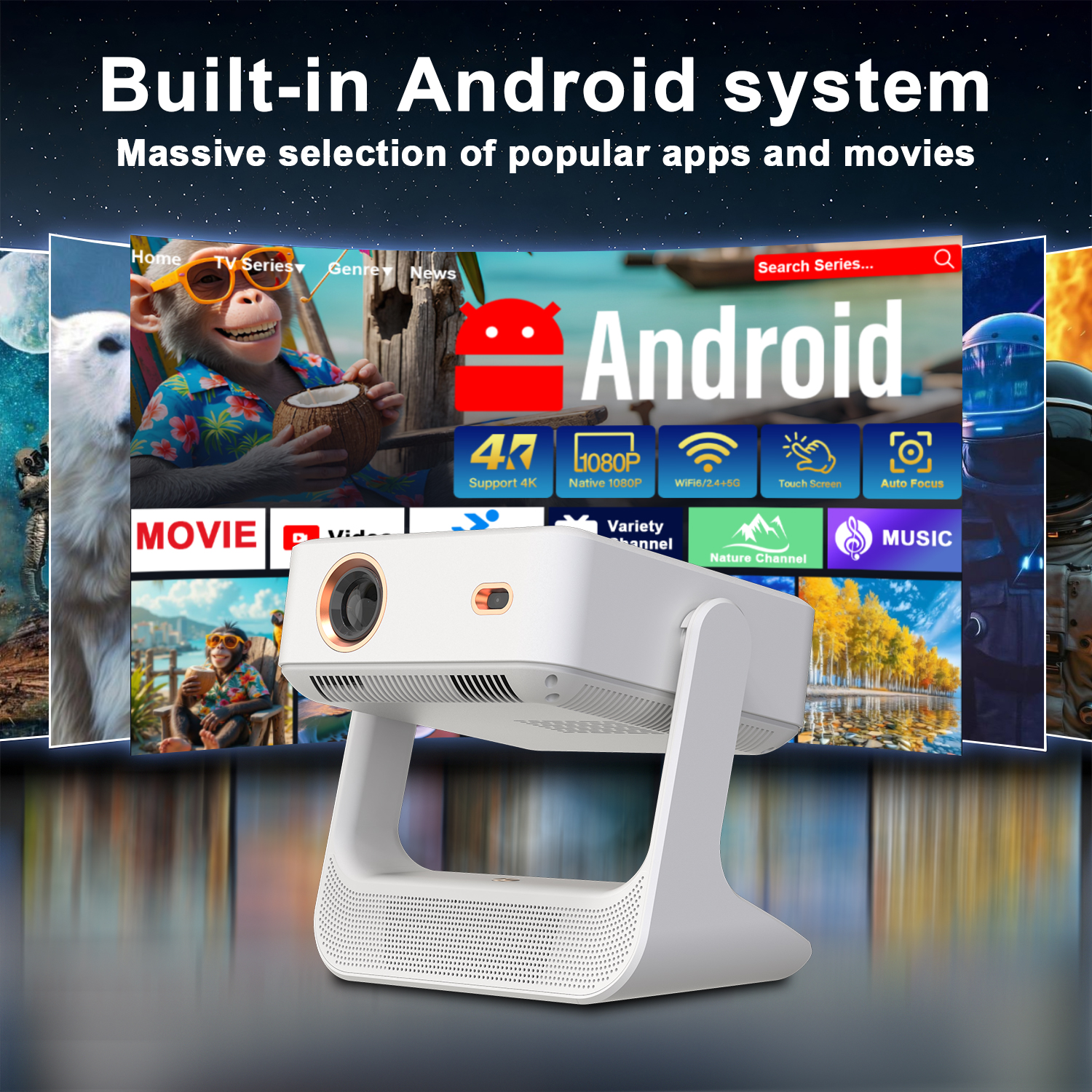 3-in-1 Tablet Projector Speake - Yoga Fitness Videos Free ulasan dan harga