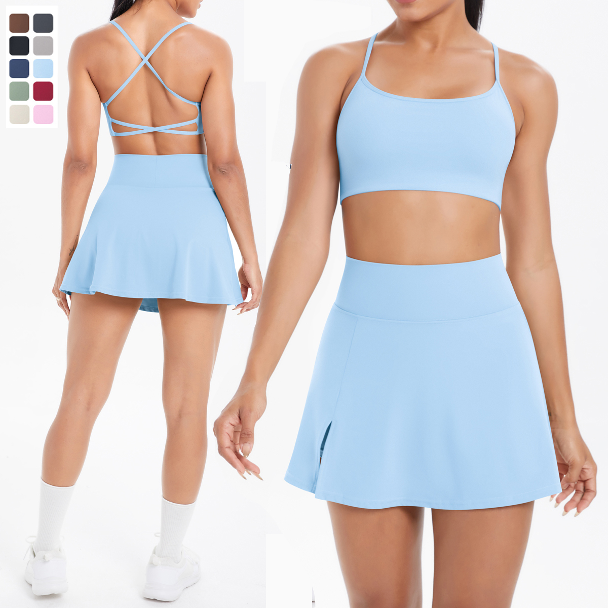 2PCS Sportswear Yoga Set Gym C - Yoga Y Fitness ulasan dan harga
