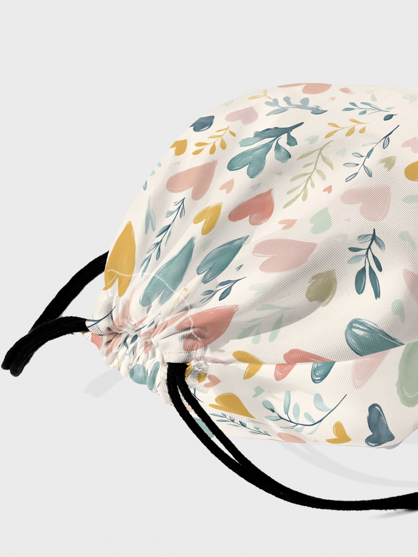 Heart Print Drawstring Backpac - Yoga Fitness Bag ulasan dan harga