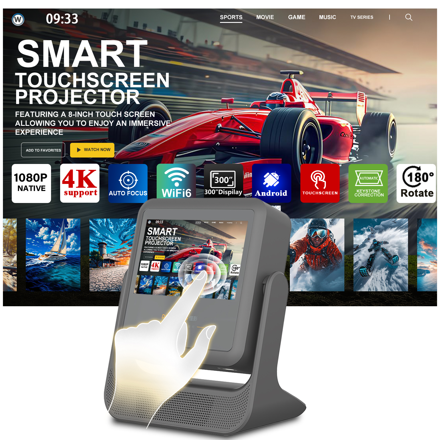 3-in-1 Tablet Projector Speake - Yoga Fitness Videos Free ulasan dan harga