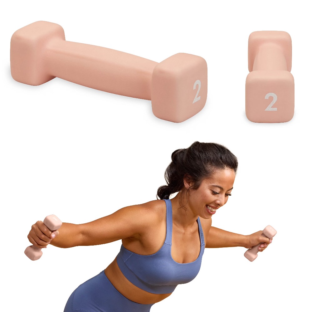 Neoprene Coated 2 Pound Dumbbe - Fitness Yoga & Kickfit ulasan dan harga