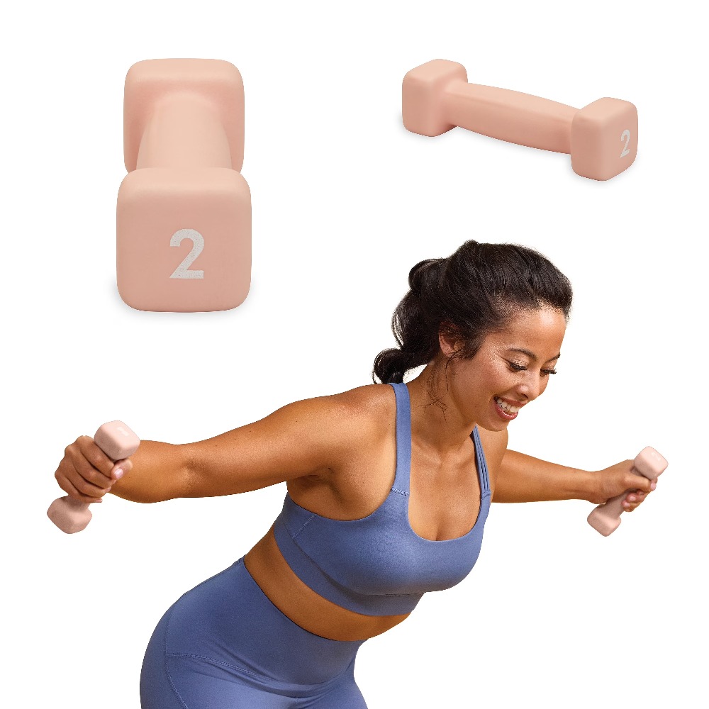 Neoprene Coated 2 Pound Dumbbe - Fitness Yoga & Kickfit ulasan dan harga